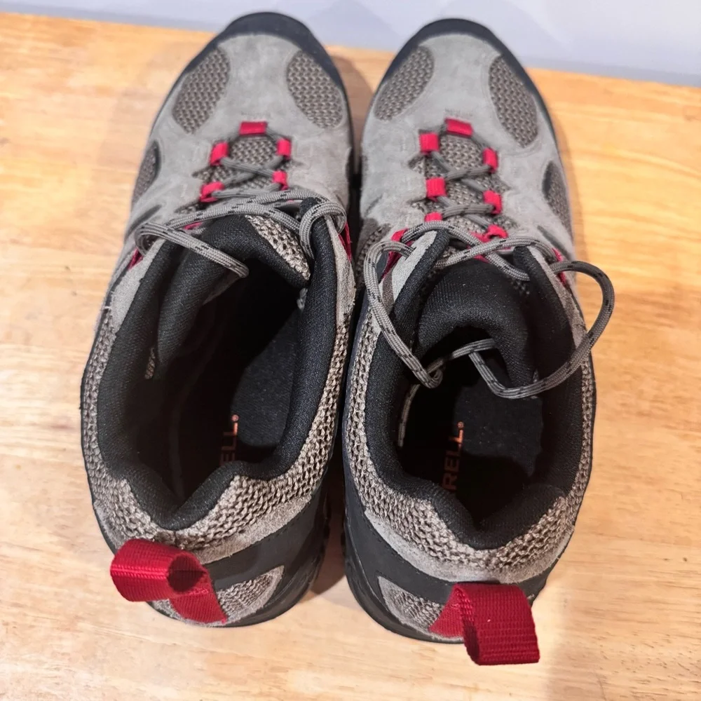 Merrell Yokota 2 Hiking Shoes Gray Suede Leather Trail Active Outdoor size 12
